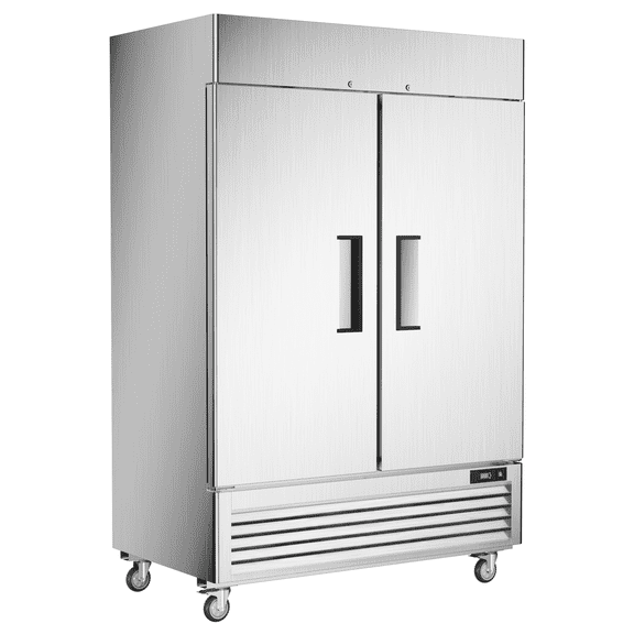 Coolski 54 Commercial Refrigerator with 8 Shelves, Stainless Steel Reach-in Refrigerators, 49 Cu.ft Large Capacity ETL NSF Certified