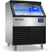 Coolski Commercial Ice Maker 200lbs/24h, 26  Under Counter Ice Machine with 80lbs Storage Capacity