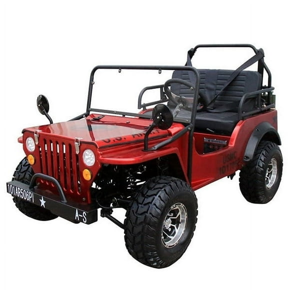 Coolster 2 Seater 120 cc Gasoline Mini Go-Kart - Red
