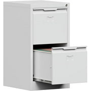 Coolsun 2 Drawer Vertical File Cabinet with Lock, Metal Filing Cabinet for Home Office, Locking File Cabinet for A4/F4/Legal/Letter, Assembly Required (White, 2 Drawer)