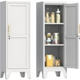 thumbnail image 1 of Coolsun 46" H Metal Pantry Cabinet, Metal Storage Locker with Door and 2 Adjustable Shelves, Food Pantry Cabinet for Living Room, Dining Room, Home Office, 1 of 12