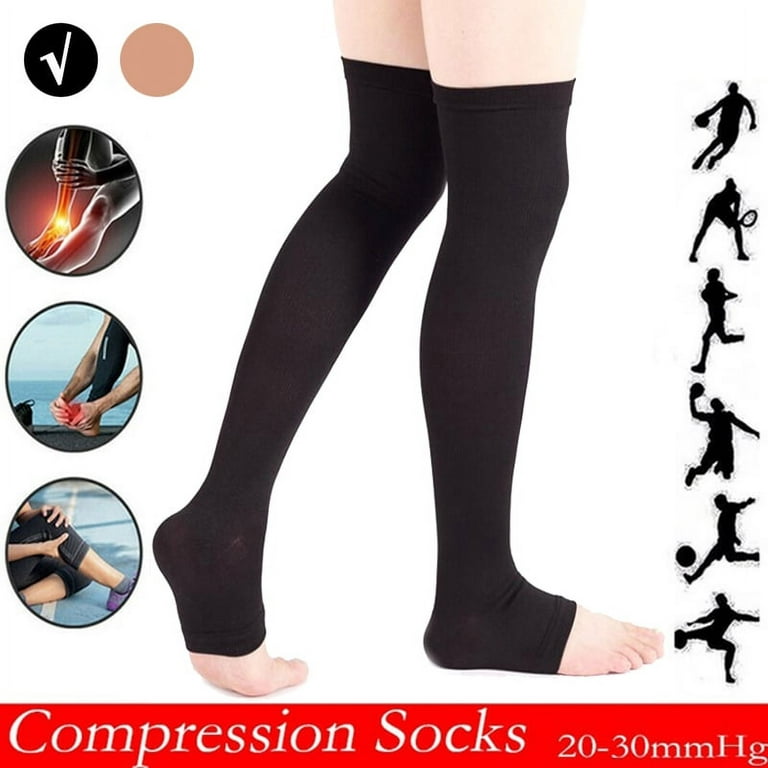 15-20mmHg 1 Pair Men and Women Wide Calf Sleeve Brace Compression Socks for  Leg Support, Pain Relief