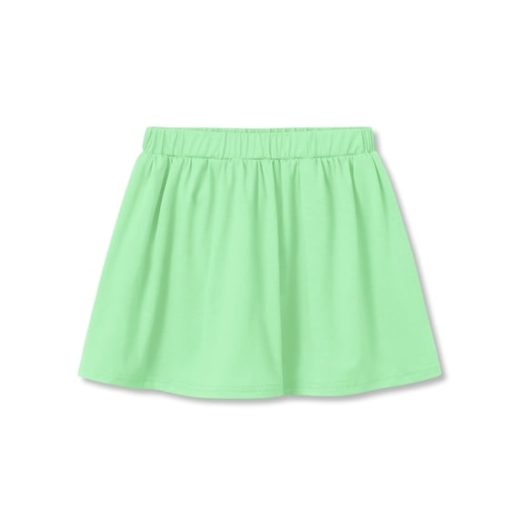 Cooltree Trendy Girl Skort - Lime Green Print Summer Skirts with Shorts Size 10