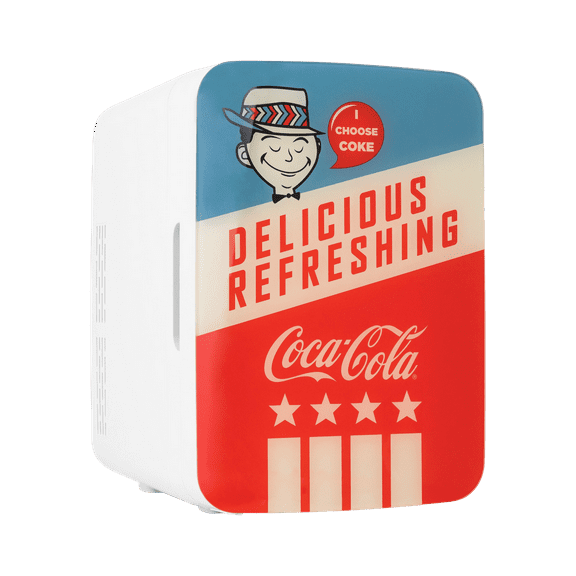 Cooluli 10-Liter Coca-Cola Americana Portable Mini Fridge with Warming