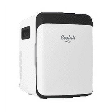 Cooluli Classic White 10 Liter Compact Portable Cooler Warmer Mini Fridge for Bedroom, Office, Dorm, Car - Great for Skincare & Cosmetics (110-240V/12V)