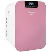 Cooluli Concord 20-Liter Portable Cooler/Warmer Mini Fridge, Pink
