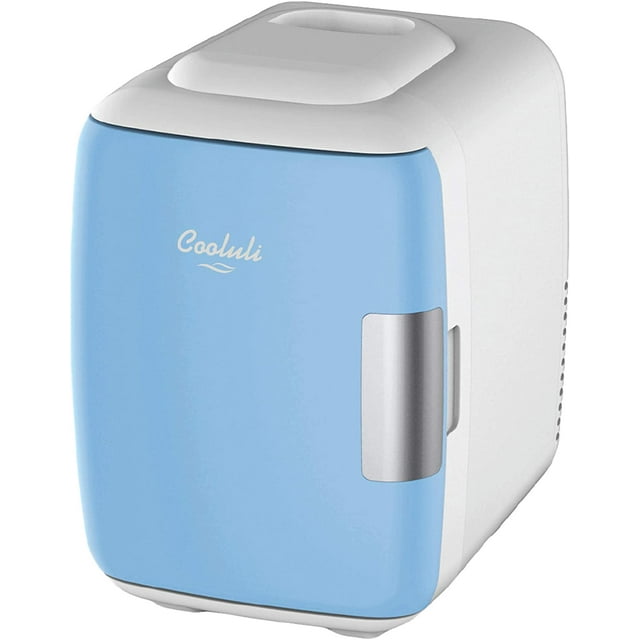 Cooluli Electric 4Liter Portable Cooler/Warmer Mini Fridge, Blue