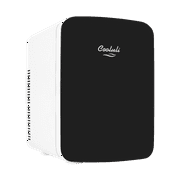 Cooluli Infinity Black 15 Liter Compact Portable Cooler Warmer Mini Fridge for Bedroom, Office, Dorm, Car - Great for Skincare & Cosmetics (110-240V/12V)