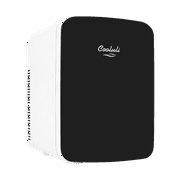 Cooluli Infinity Black 15 Liter Compact Portable Cooler Warmer Mini Fridge for Bedroom, Office, Dorm, Car - Great for Skincare & Cosmetics 110-240V/12V