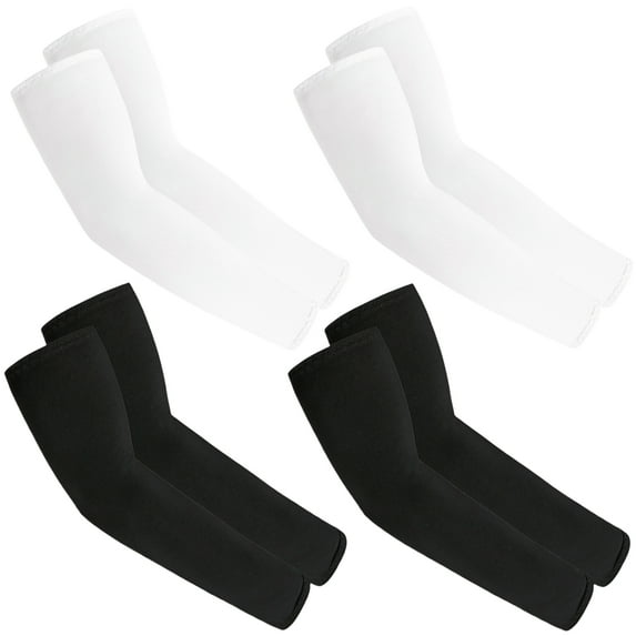 4 Pairs UV Sun Protection Arm Sleeves - Tattoo Cover Up - UPF 50 Sports Compression Cooling Sleeve for Women