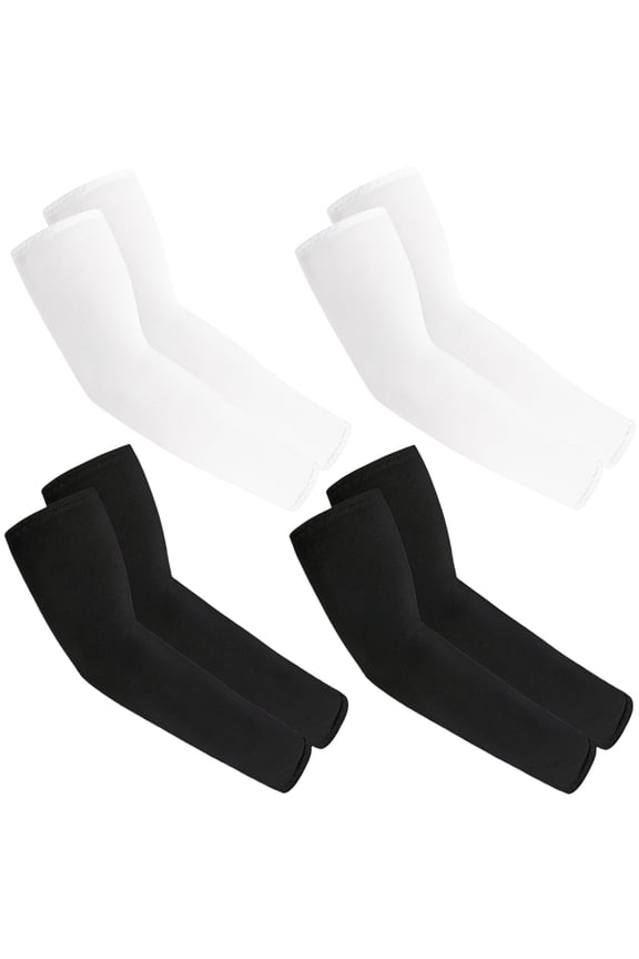 4 Pairs UV Sun Protection Arm Sleeves - Tattoo Cover Up - UPF 50 Sports Compression Cooling Sleeve for Women