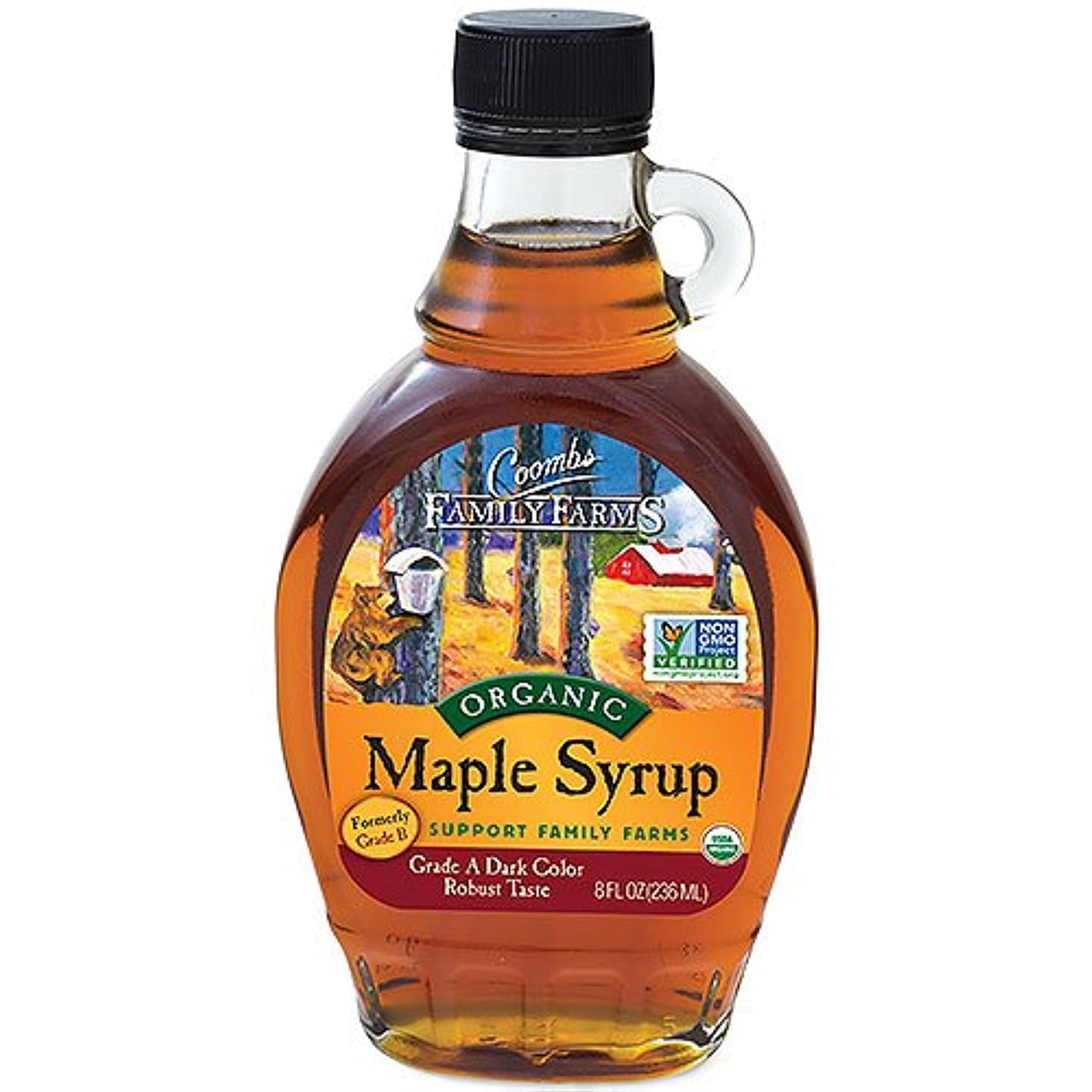 Coombs Family Farms Maple Syrup, Organic Grade A, Dark Color, Robust