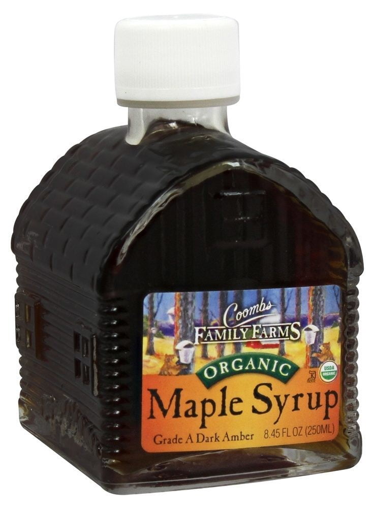 Coombs Family Farms Organic Maple Syrup in Log Sugarhouse Glass
