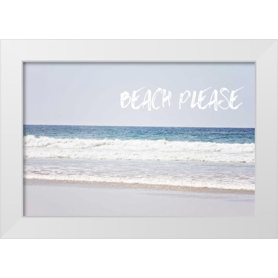 Coomes, Sylvia 18x13 White Modern Wood Framed Museum Art Print Titled - Beach Please