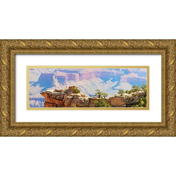 Coomes, Sylvia 32x13 Gold Ornate Wood Framed with Double Matting Museum Art Print Titled - Grand Canyon Panorama III