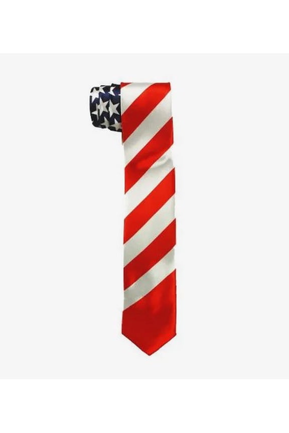 Men's American Flag Necktie, Red White Blue