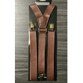 thumbnail image 1 of Coool Men's Elastic Leather Suspenders, Dark Brown, 1 of 1