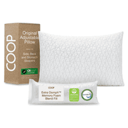 Coop Sleep Goods Adjustable Pillow, King, Medium-Firm Memory Foam for All Sleep Positions