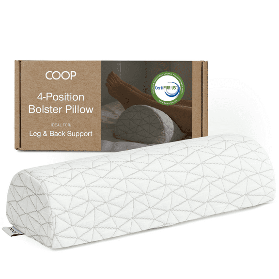 Coop Home Goods CertiPUR-US® Certified Memory Foam Half Moon Pillow with Cover