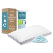 Coop Sleep Goods Eden Cool+ Adjustable Pillow, Queen, Memory Foam, Cooling Gel, Neck Support
