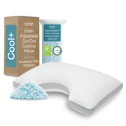 Coop Sleep Goods Eden Cool+ Cut-Out Adjustable Pillow Queen, Cooling Gel & Head Support