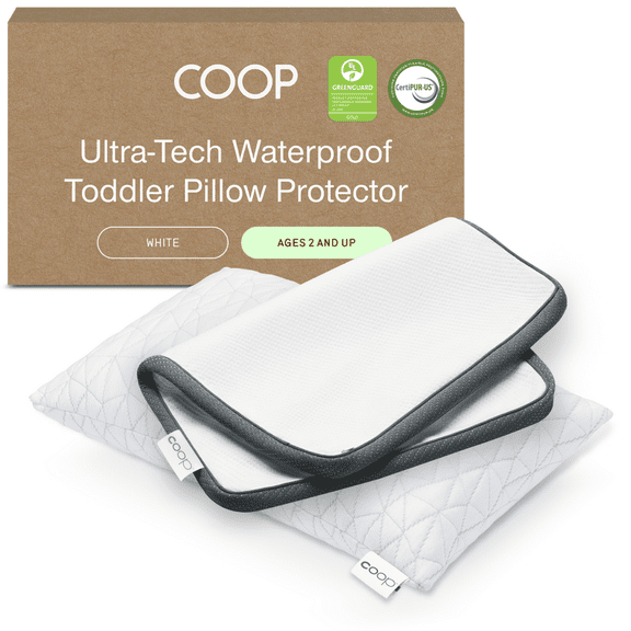 Coop Home Goods Memory Foam Kids Pillow with White Pillow Protector