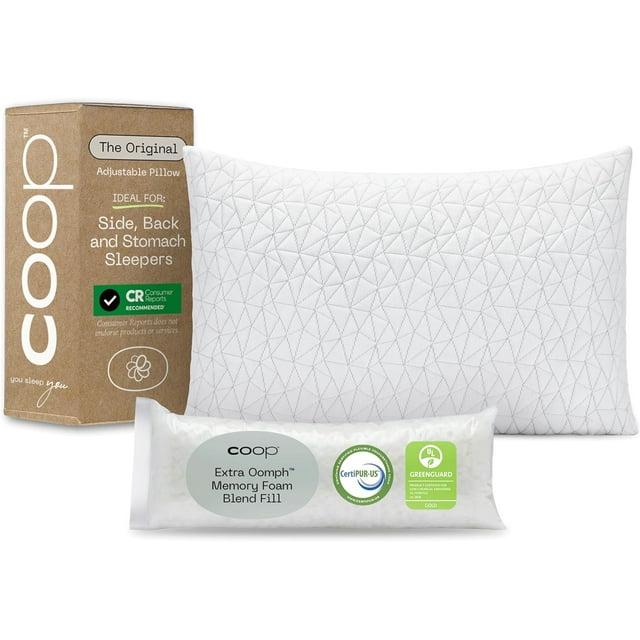 Coop Home Goods Original Medium Firm Pillow For Sleeping (Queen Size)