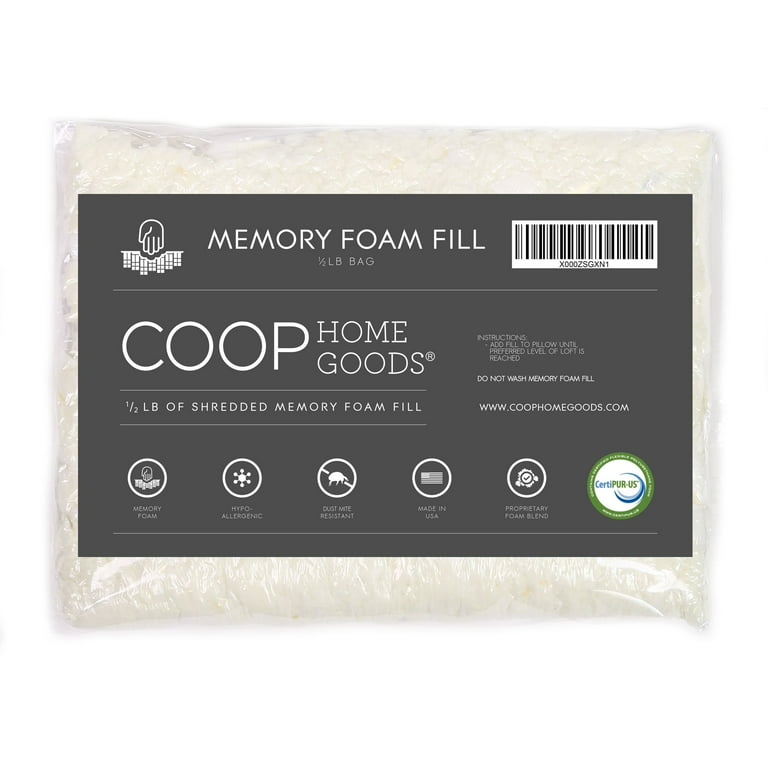 The Coop, Bedding, Coop Pillow Extra Fill Shredded Memory Foam Stuffing