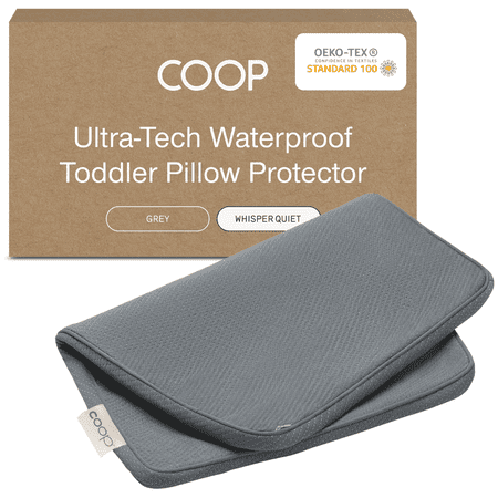 Coop Sleep Goods Pillow Protector with Zipper for Kids Pillow (Grey), 1 Pack
