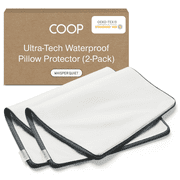 Coop Sleep Goods Queen Pillow Protector with Zipper, 2 Pack