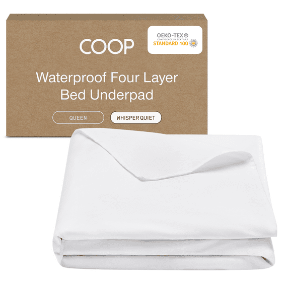 Coop Home Goods Queen Washable Reusbale Incontinence Underpads for Beds