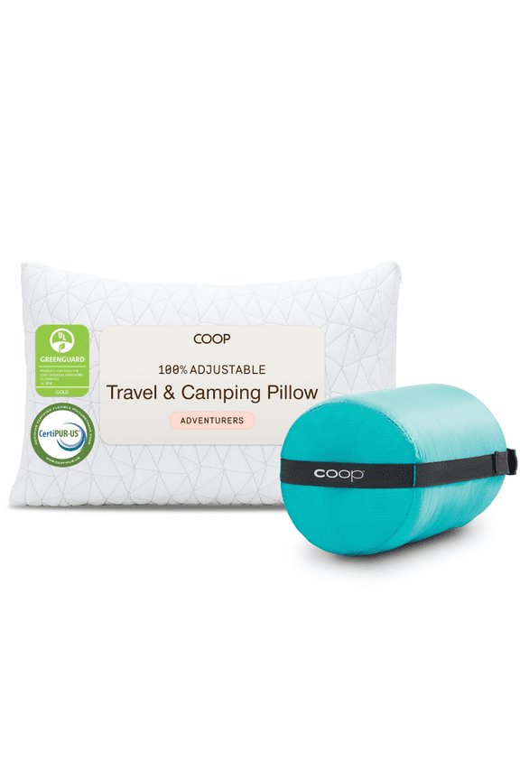 Home Goods -Shredded Memory Foam Camping and Travel Pillow- 19" x 14"