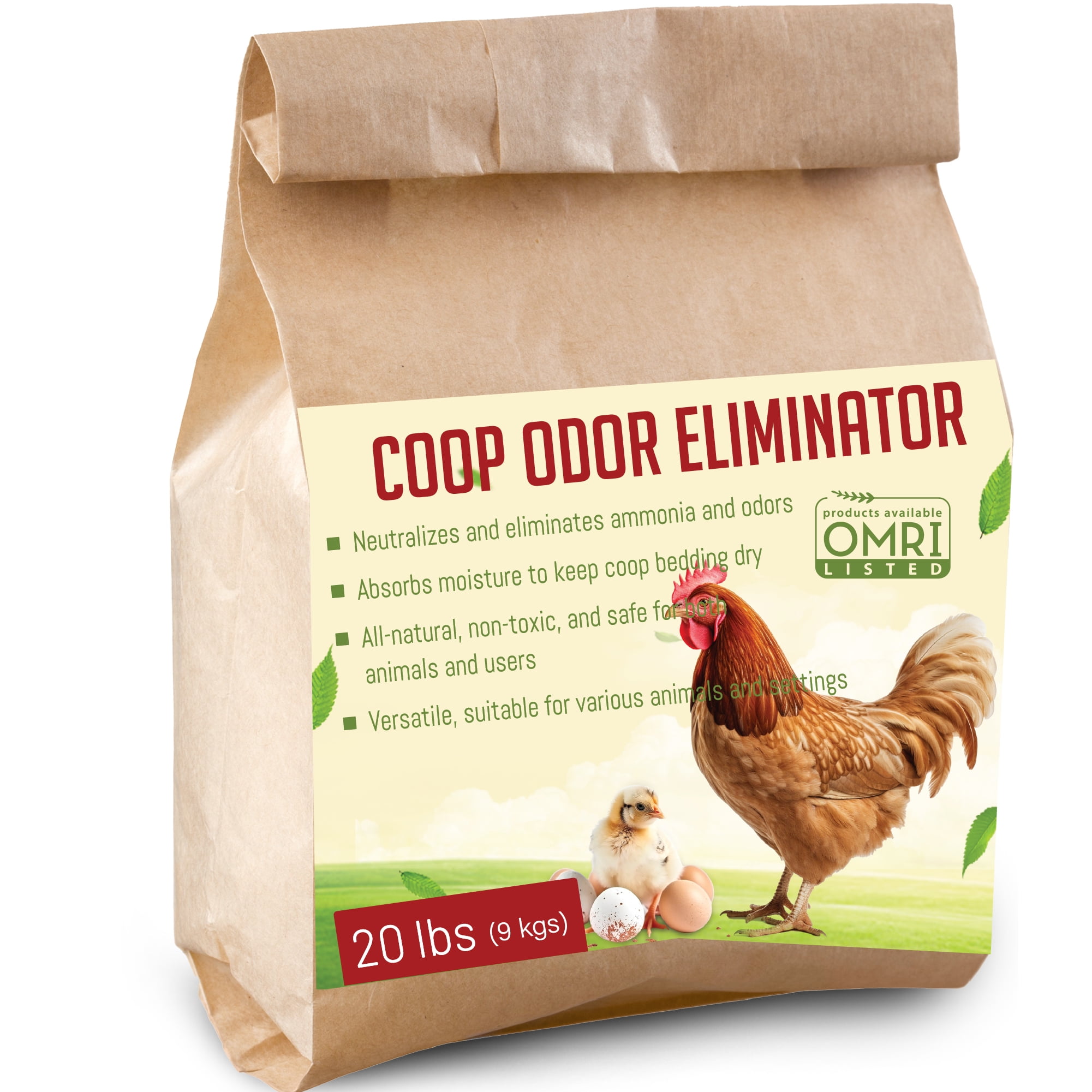 Coop Odor Eliminator 20 Pounds FreshCoop Chicken Coop Refresher. All Natural Mineral