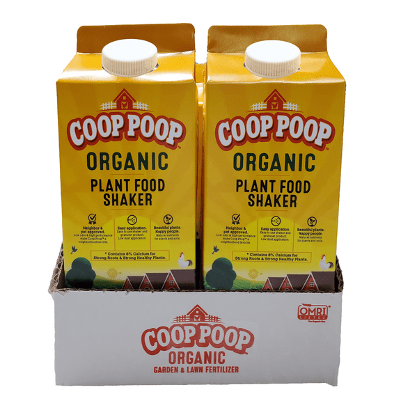 Coop Poop Organic Plant Food Garden Fertilizer Shaker Granules, 1 lb shaker (2 Pack)