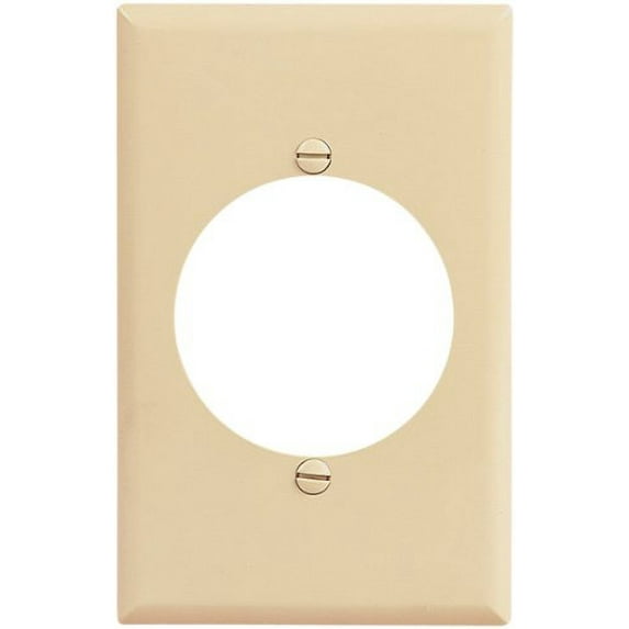 Cooper 2068V Ivory Mid-Size Single Gang Single 2.15" Receptacle Wall Plate