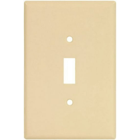 Oversize Single Gang Toggle Switch Plate - Ivory Bulk