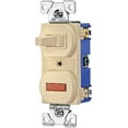 thumbnail image 1 of Cooper 277V Ivory Combination Single Pole Toggle Light Switch with Pilot Light, 1 of 1