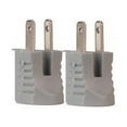 thumbnail image 1 of Cooper 4850269 15A 125V 2-Wire Outlet Grounding Adapter, Gray, 1 of 2