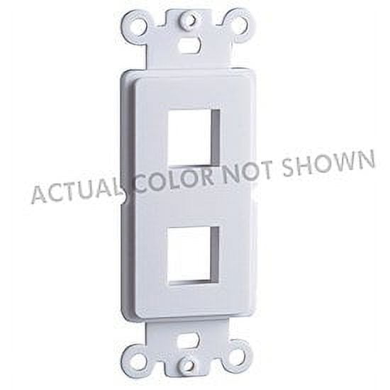 Cooper 5522-5EBK Black Two Port Modular Decorator Mounting Strap Wall Plate Insert