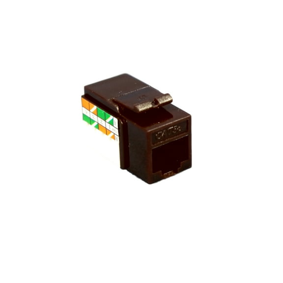 Cooper 5547-5EB Brown Category 5e Modular Snap-In Data Jack Insert