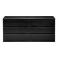 thumbnail image 1 of Cooper 6 Drawer Double Dresser in Black Woodgrain, 1 of 5