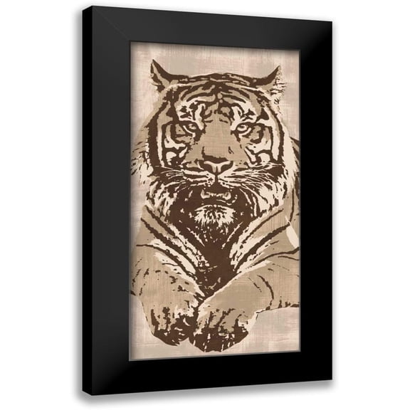 Cooper, Andrew 9x14 Black Modern Framed Museum Art Print Titled - Tiger