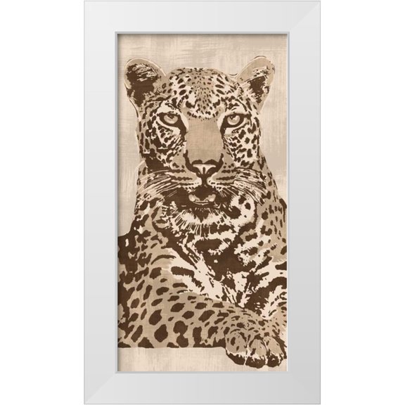 Cooper, Andrew 9x14 White Modern Wood Framed Museum Art Print Titled - Leopard