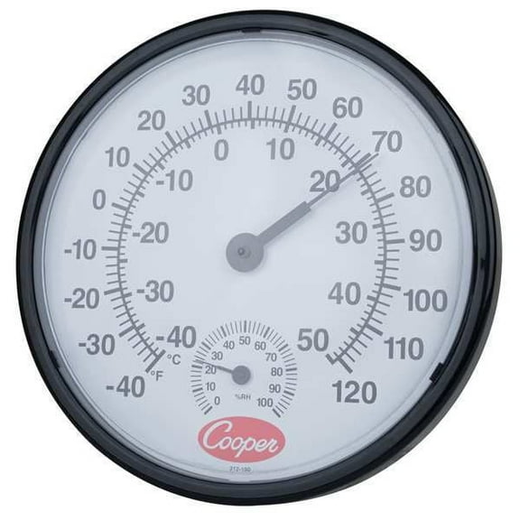 Cooper-Atkins Analog Hygrometer,12 In.,-40 to 120 F 212-150-8