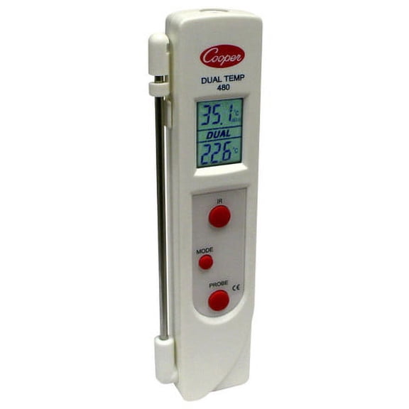 Infrared Thermometer, Single Dot Laser Sighting Adjustable 0.10 to 1.00, LCD 480-0-8