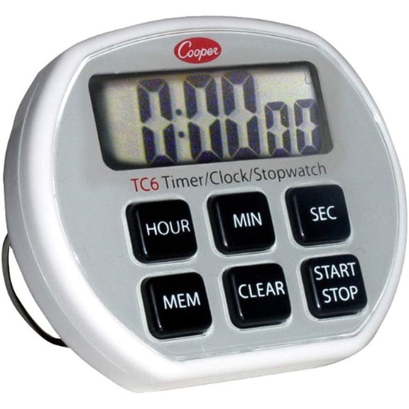 Cooper Atkins Digital Timer/Clock/Stopwatch w/Splashproof Case