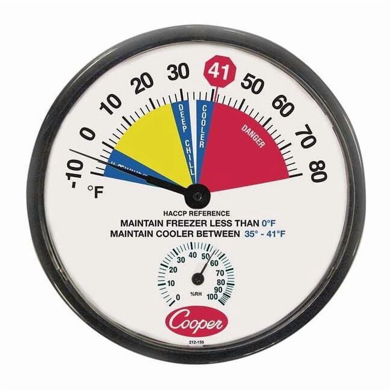 Cooper-Atkins Freezer and Cooler Analog Hygrometer 212-159-8