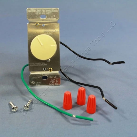 Cooper Beige 1-Pole Rotary Ceiling Fan 3-Speed On/Off Control 1.5A 6008V-K-C