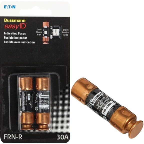 Cooper Bussmann BP/FRN-R-30ID 250-volt Current Limiting Class RK5 Fuse with Fusetron Dual Element and Time Delay, 2 Pack