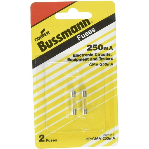 Cooper Bussmann BP/GMA-250MA Cartridge Electronic Fast Acting Fuse, 2 mA, 0.38
